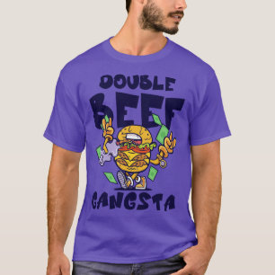 Camiseta Hamburger Gangsta Comida Rápida Burger Fan Foodie