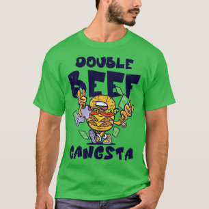 Camiseta Hamburger Gangsta Comida Rápida Burger Fan Foodie