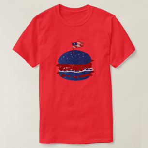 Camiseta Hamburger julho 4° Glitter