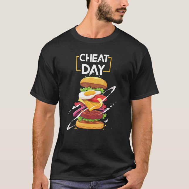 Camiseta Hamburger Lover Gift Fast Comida Gym Workout Cheat (Frente)