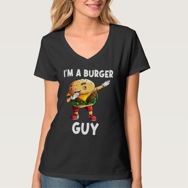 Camiseta Hamburger Para Homens Papa Burger Comida Cheesebur (Frente)