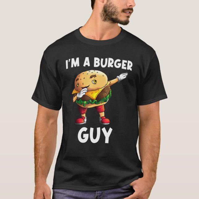 Camiseta Hamburger Para Homens Papa Burger Comida Cheesebur (Frente)