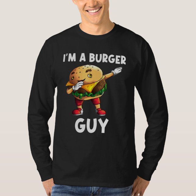 Camiseta Hamburger Para Homens Papa Burger Comida Cheesebur (Frente)