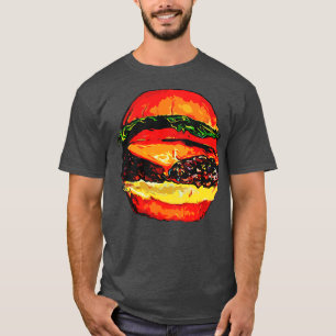 Camiseta Hamburger Shirt Cheeseburger Hamburger Burger Rápi
