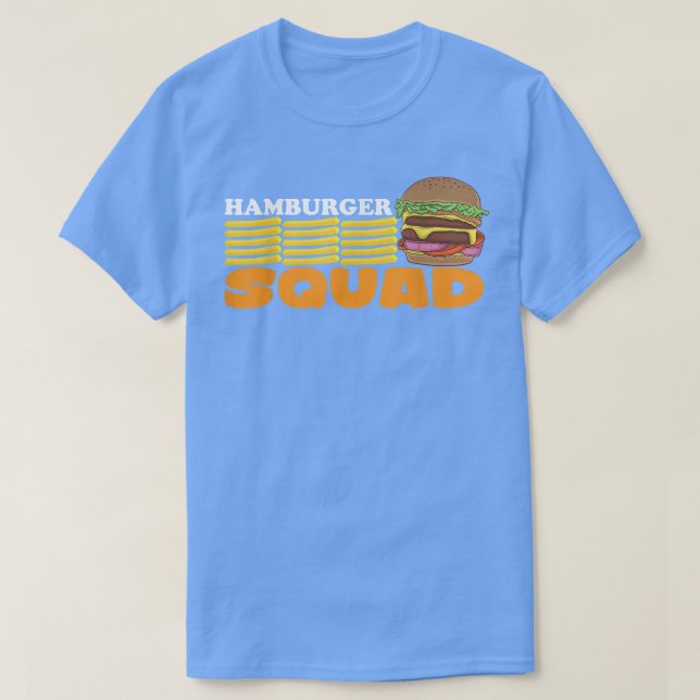 Camiseta Hamburger Squad Burger Cheesburger Para Comida Ráp (Frente do Design)