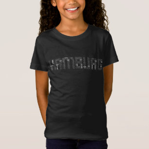 Camiseta Hamburgo Boroughs & Quarters Word Art Typografia T
