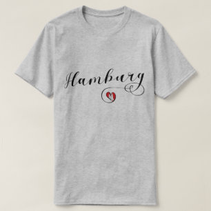 Camiseta Hamburgo Flag In Heart, I Love Hamburg