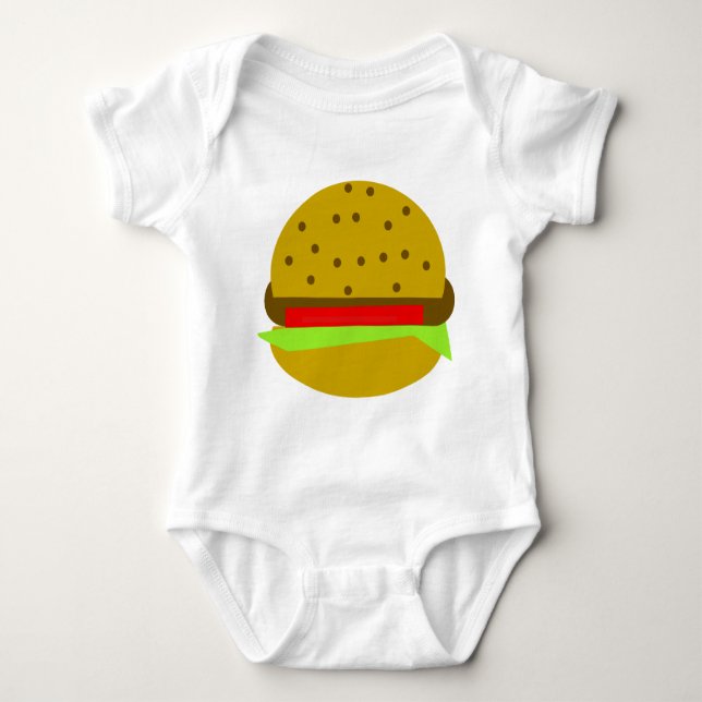Camiseta hambúrguer de comida rápida de comida de hambúrgue (Frente)