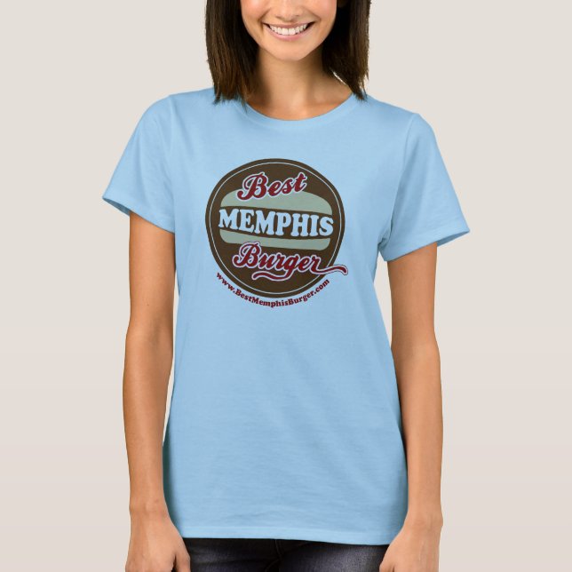 Camiseta Hamburguer de Memphis das senhoras pequeno (Frente)
