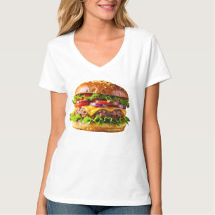 Camiseta Hambúrguer de queijo apetitoso do SlipperyJoe croc