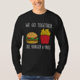 Camiseta Hambúrguer de Queijo Batata Frita Comida Rápida Ir