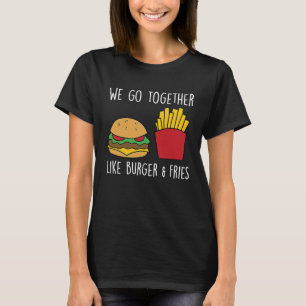 Camiseta Hambúrguer de Queijo Batata Frita Fast Food Combin