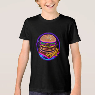 Camiseta Hambúrguer duplo com neon
