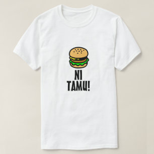 Camiseta Hambúrguer e delicioso em Swahili (ni tamu)