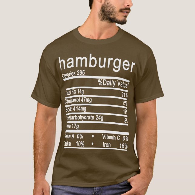 Camiseta hambúrguer Nutrição Fala Engraçado Ação de Graças (Frente)