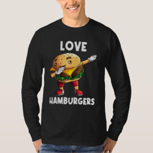 Camiseta Hambúrguer Para Homens Mulheres Burger Comida Chee