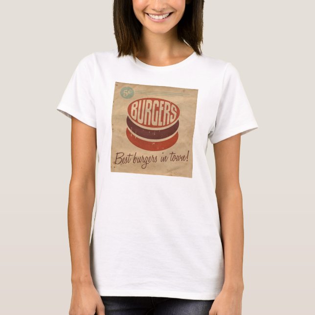 Camiseta Hamburguer retro (Frente)