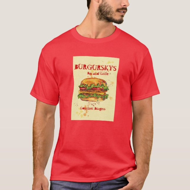 CAMISETA HAMBURGUERES DO GOURMET DE BURGURSKY (Frente)