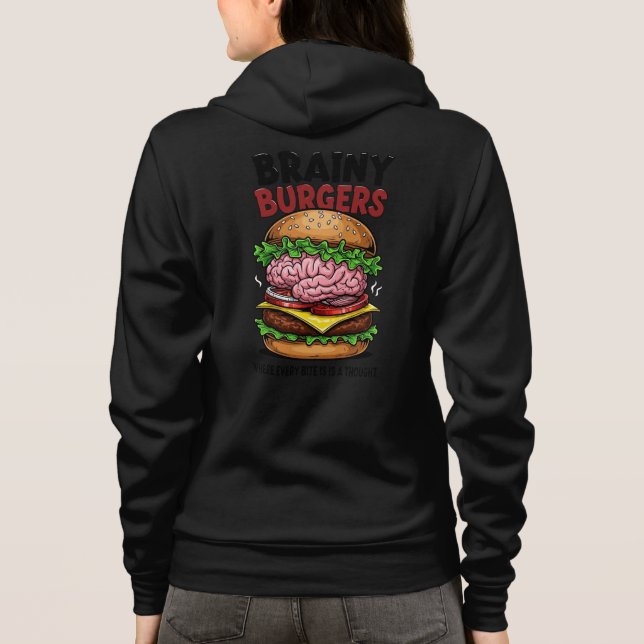 Camiseta Hambúrgueres Inteligentes Casaco com Zíper para Ad (Verso)