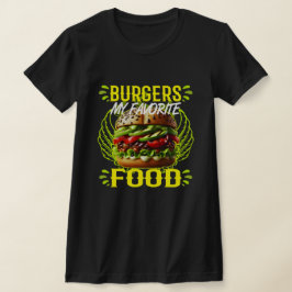 Camiseta hambúrgueres minha comida favorita