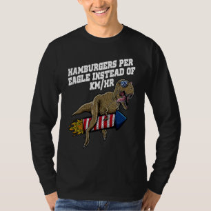 Camiseta Hambúrgueres Por Águia Em Vez De Humor Patriótico
