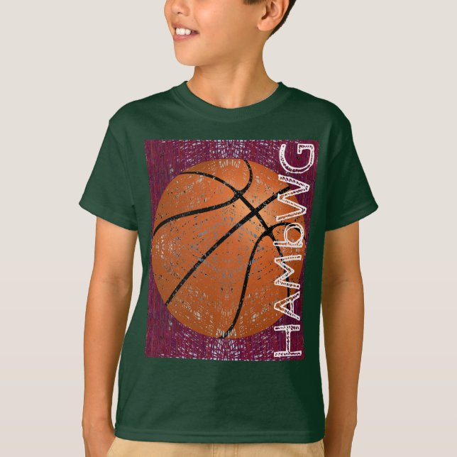 Camiseta HAMbWG - Camisa-T para crianças - basquete (Frente)