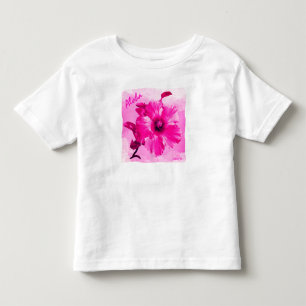 Camiseta HAMbyWG - Menina Pequena Rosa Brilhante Hawaiiano 
