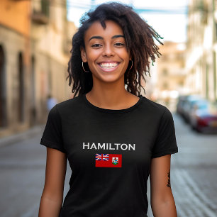 Camiseta Hamilton Bermuda - Sinalizador do País - Cor Escur