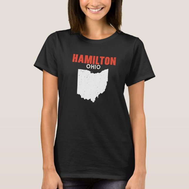 Camiseta HAMILTON Ohio USA State America Travel Ohioan   (Frente)