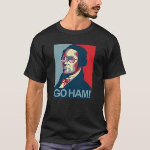 Camiseta Hamilton que veste óculos de sol dos EUA vai