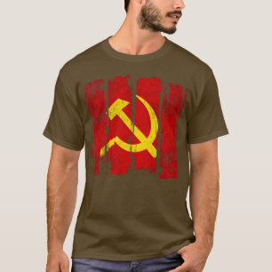 Camiseta Hammer Sickle União Soviética Comunismo2