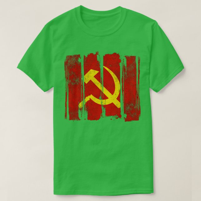 Camiseta Hammer Sickle União Soviética Comunismo 1 (Frente do Design)