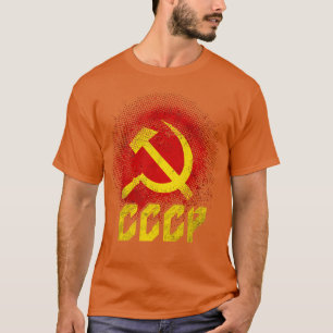 Camiseta Hammer Sickle União Soviética Comunismo CCCP