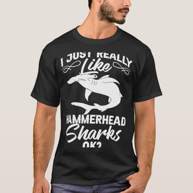 Camiseta Hammerhead Shark Head Tooth (Frente)