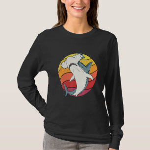 Camiseta Hammerhead Shark Retro Sunset Shark Art Hammerhead