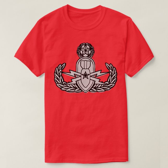 Camiseta Hammerhead significa Marinho EOD Frogman, Red, Sma (Frente do Design)