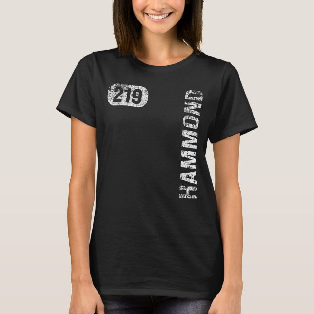 Camiseta Hammond Indiana 219 Area Code Vintage Retro (Frente)