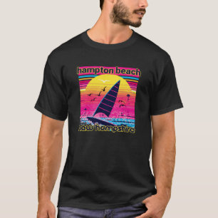 Camiseta Hampton Beach Retro 80s Style Souvenir Beach