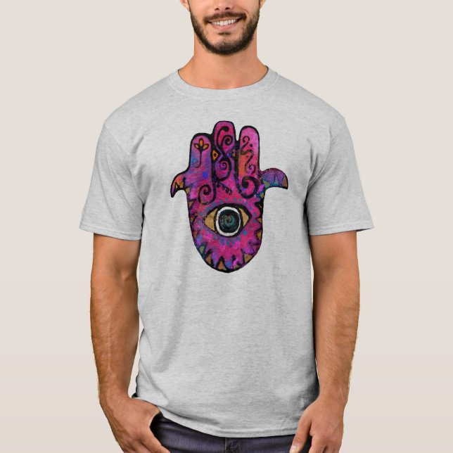 CAMISETA ** HAMSA COR-DE-ROSA ** (Frente)