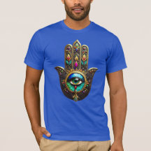 Hamsa Dourado Marrom Colorido Terceiro Olho Arco-í