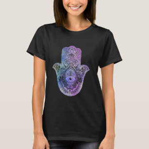 Camiseta Hamsa Espiritual Mandala Para A Felicidade