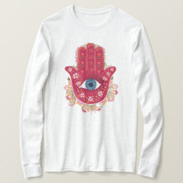 Camiseta Hamsa Hand_Magenta_Cream Tshirt