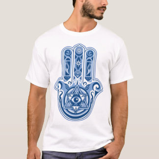 Camiseta Hamsa Mão De Fátima Hamsa Todos Vendo Olhos