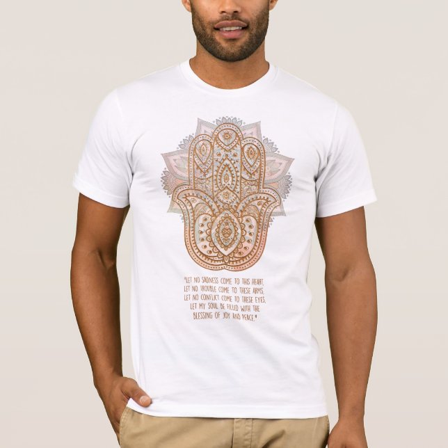 Camiseta Hamsá or Chamsá Prayer - Hand of Fatima (Frente)