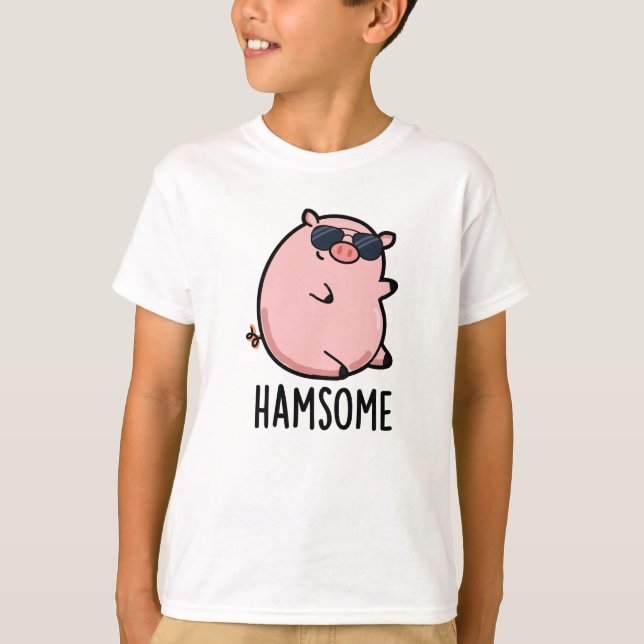 Camiseta Hamsome Funny Pig Pun (Frente)