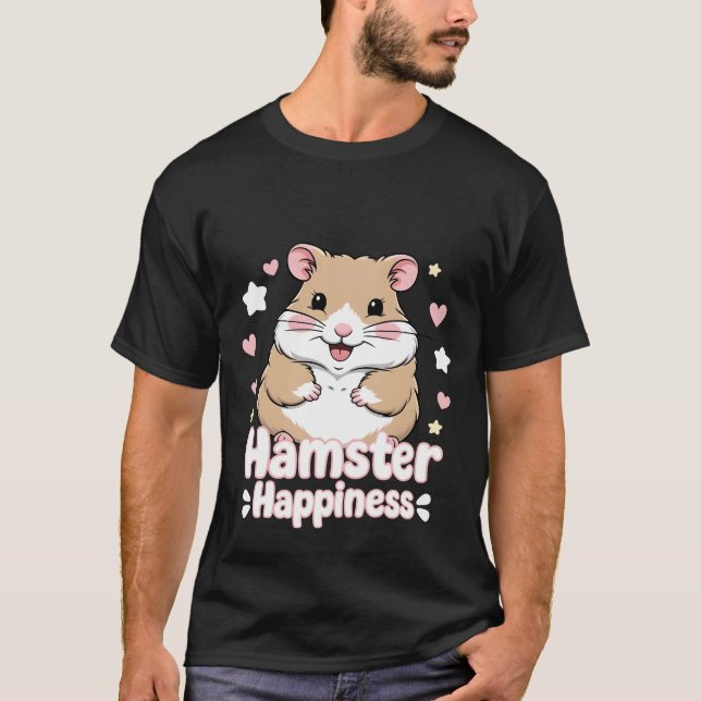 Camiseta Hamster Adorável - Design de Hamster Bonito e Repl (Frente)