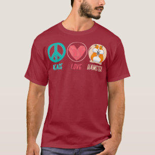 Camiseta Hamster Amante Do Amor Pela Paz E Hamster