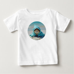 Camiseta Hamster Bonito no Design de Verão Adorável na Prai