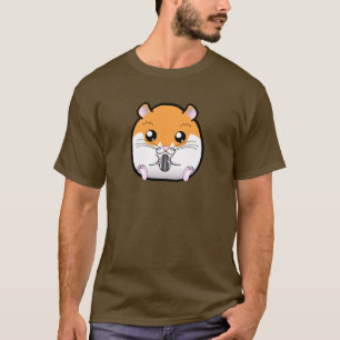 Camiseta Hamster branco alaranjado sírio regular