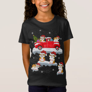Camiseta Hamster C do Hamster Red Truck da Árvore de Natal